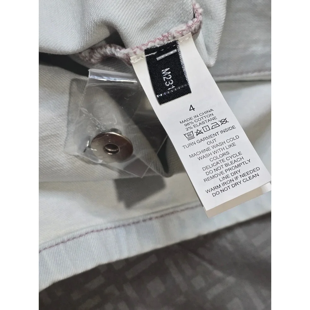 NWOT Kate Spade Denim Button Front‎ A-Line Midi Skirt Light Wash Size 4